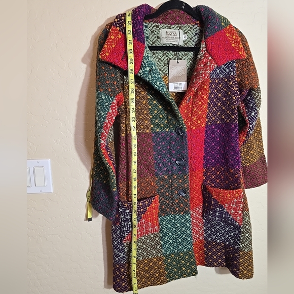 NWT Aran Sweater Market Gemma Multicolor Cardigan Size S - Picture 7 of 12